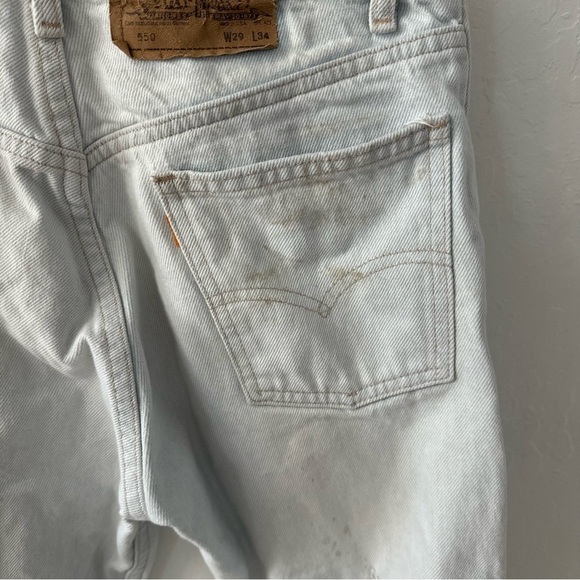 Vintage Levi’s Cream Orange Tab 550 29x34 Jeans - Picture 6 of 13